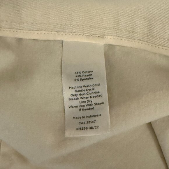 Talbots  Plus Exclusive Chatham Slim Ankle Pants - Solid Gypsom- Curvy Fit - Picture 8 of 8